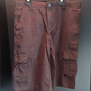 Cherokee Dark Brown Cargo Shorts - Big Boys Size 16